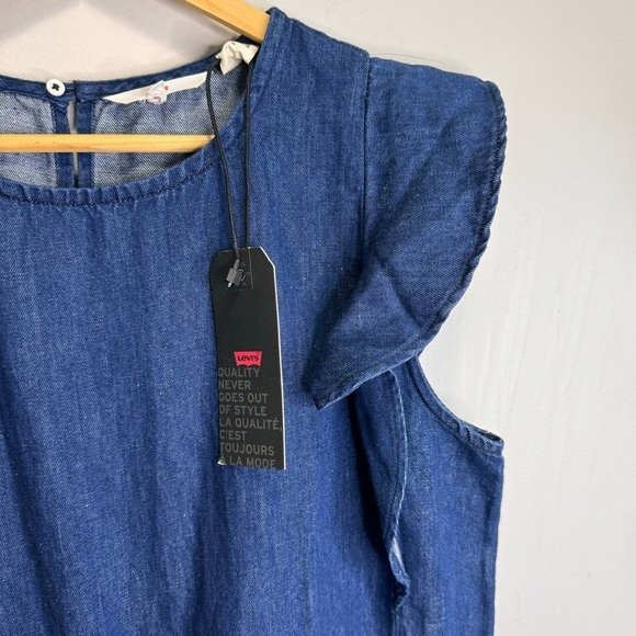 Levi's Kaede Linen Cotton Blend Romper Size Medium NWT - Picture 4 of 11